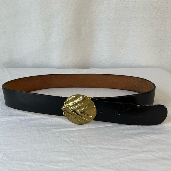 Stephen Burr handmade solid brass MCM 70’s modern artist vintage belt buckle - Picture 2 of 16